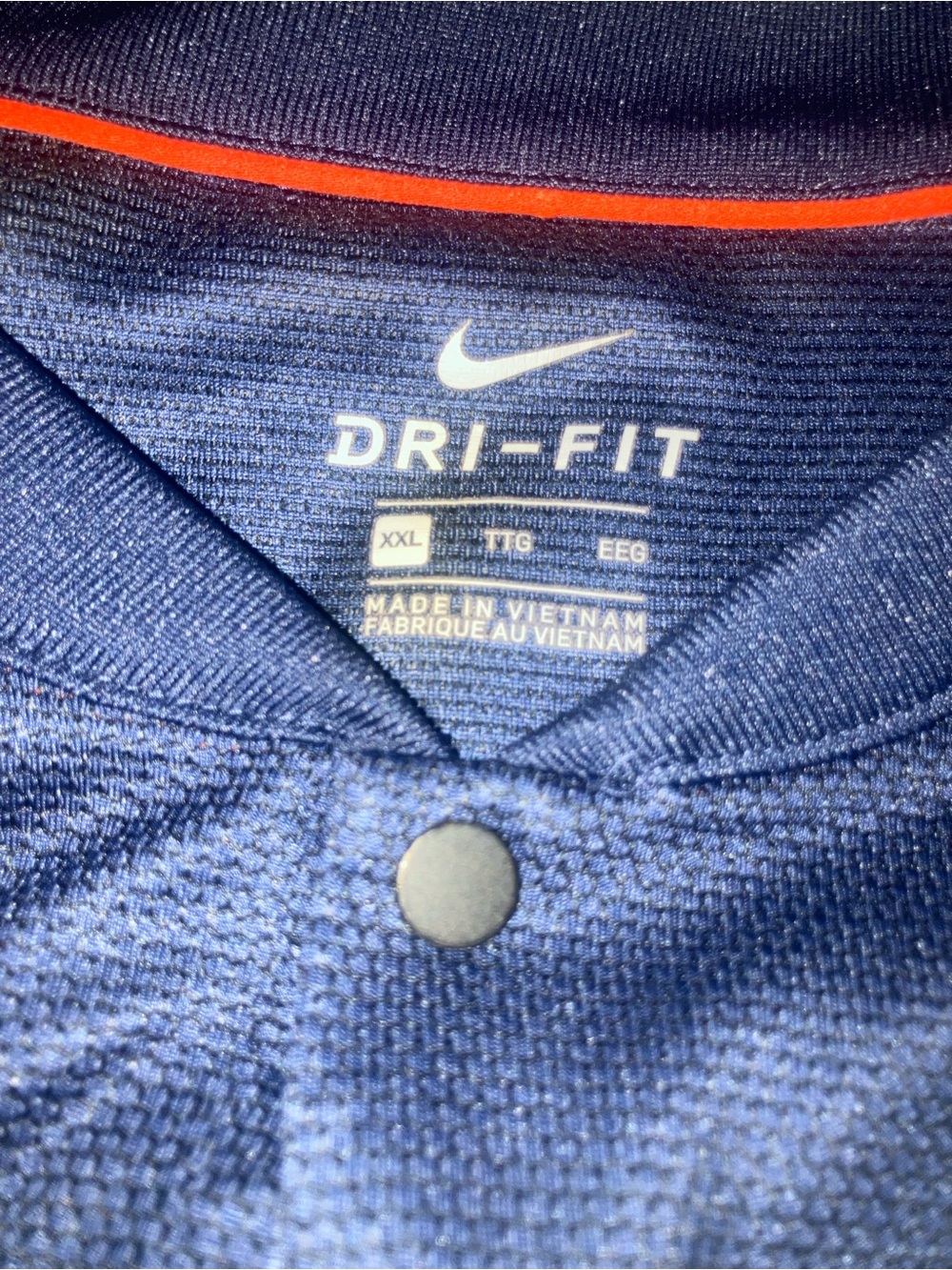 Nike NCAA University of Illinois, NWOT , navy ble , 1/4 button polo, 2Xl